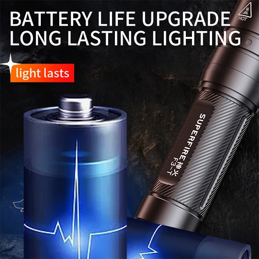 SUPERFIRE F3-T 600 lúmens lanterna de zoom telescópico tático