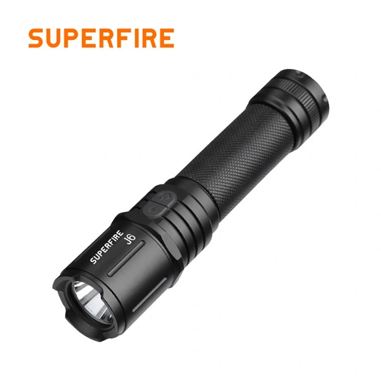 SUPERFIRE J6 270 lúmens lanterna LED tática de emergência à prova d'água