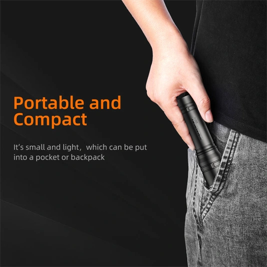 SUPERFIRE S33-A 125 lúmens mini lanterna tática USB recarregável