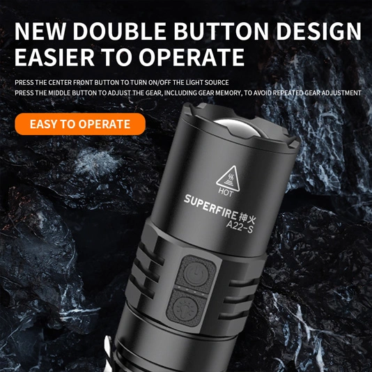 SUPERFIRE A22-S IP43 Lanterna de Olho de Águia Zoomável À Prova D' Água