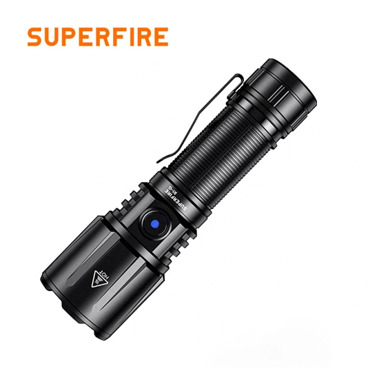 SUPERFIRE R1-G 2300 lúmens com zoom de alta potência USB tipos de lanterna recarregável