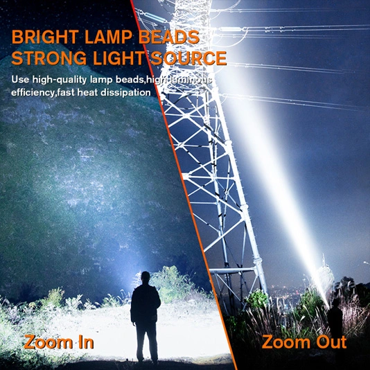 SUPERFIRE Lanterna Zoom de bolso V8-T SOS Luz da tocha