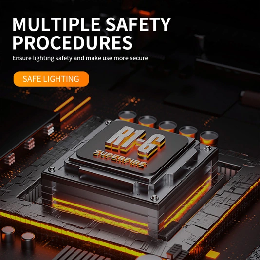 SUPERFIRE R1-G 2300 lúmens com zoom de alta potência USB tipos de lanterna recarregável