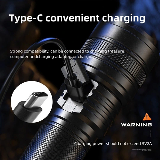 SUPERFIRE Y26 2000 lúmens lanterna telescópica com zoom