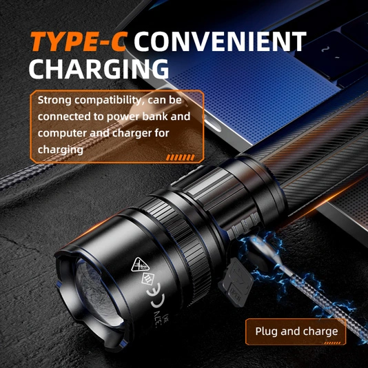 SUPERFIRE Y25 600 lúmens lanterna com zoom