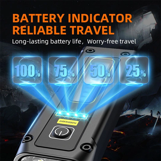 SUPERFIRE EF01 470 lúmens pequena lanterna magnética COB