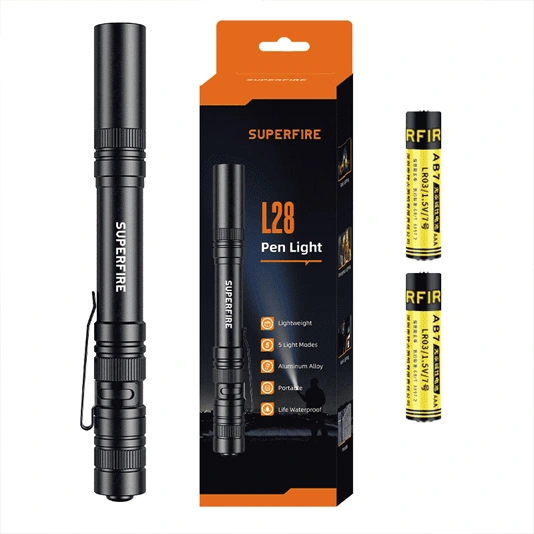 Lanternas de caneta SUPERFIRE L28/X18 121 Lumens