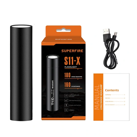 SUPERFIRE S11-X 170 lúmens à prova d'água mini lanterna LED