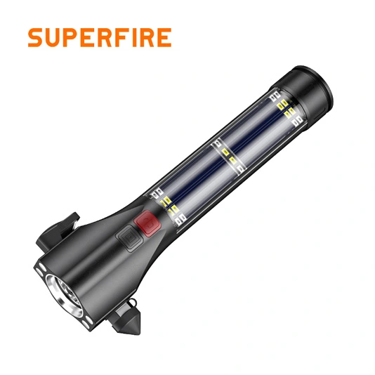 SUPERFIRE D30 Lanternas multifunções recarregáveis solares