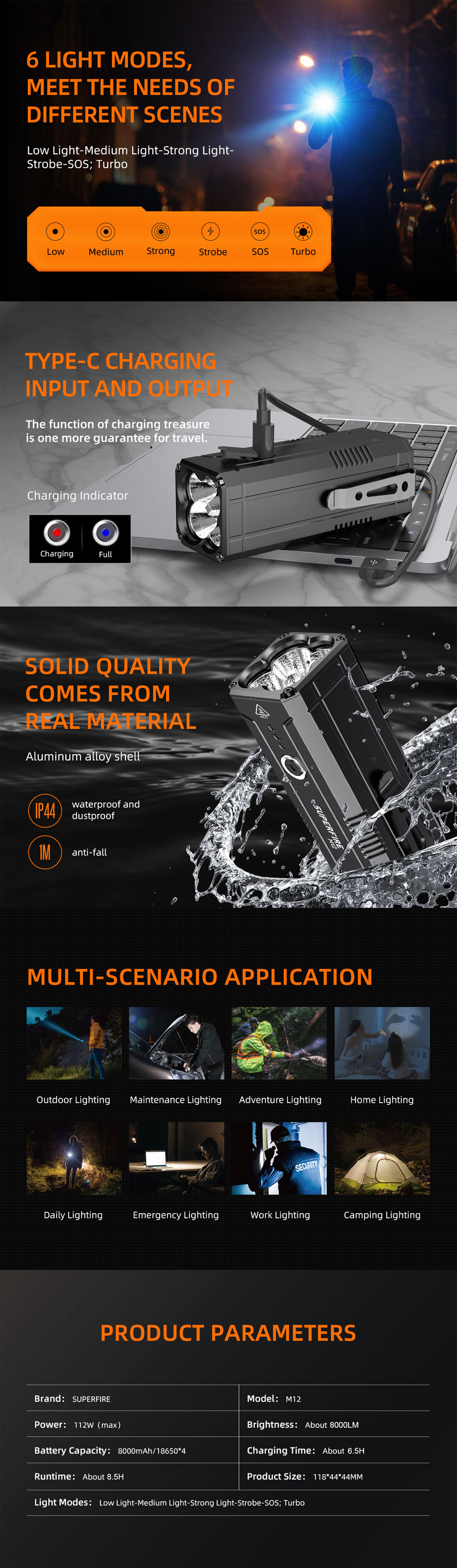 100000 lumen high power led waterproof flash light 100000 lumen high power led waterproof flash light