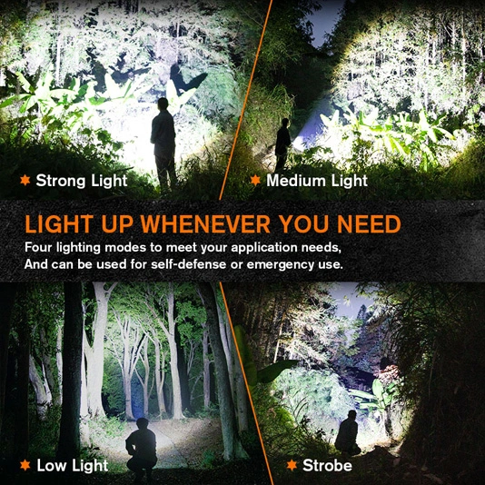 SUPERFIRE L27 Lanterna de célula seca super brilhante recarregável