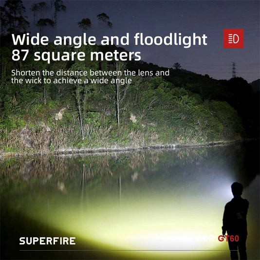 SUPERFIRE GT60 1680 Lumens Zoom Lanterna de mão de alta potência
