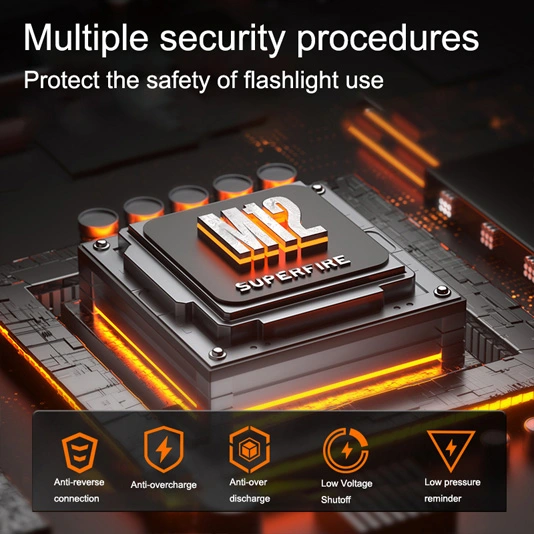 SUPERFIRE M12 Lanterna de Lúmen Alto