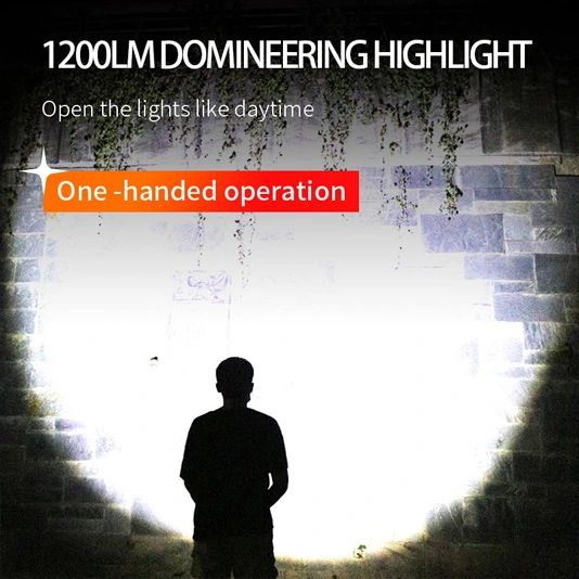 SUPERFIRE Y20 1200 lúmens de alta potência Lanterna de longo alcance recarregável
