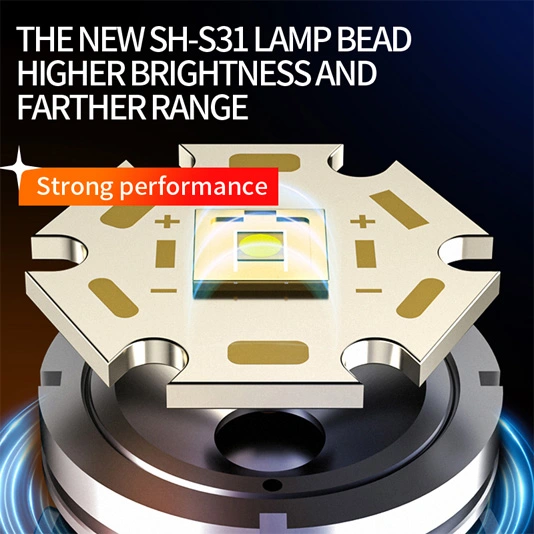 SUPERFIRE Y20 1200 lúmens de alta potência Lanterna de longo alcance recarregável