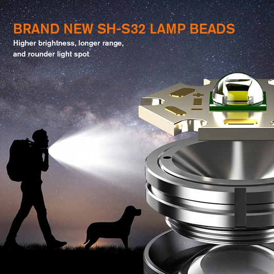 SUPERFIRE M19 Lanterna de longo alcance com zoom