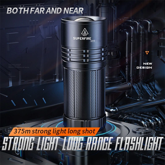 SUPERFIRE M19 Lanterna de longo alcance com zoom