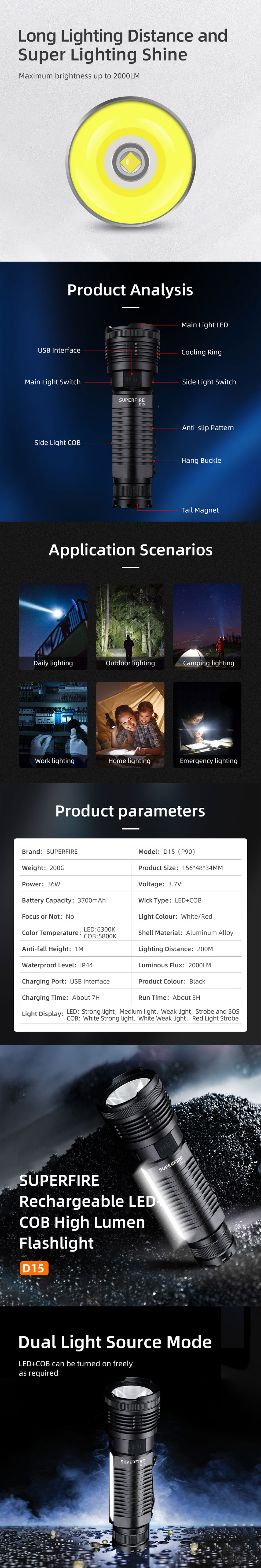 cob torch light cob torch light