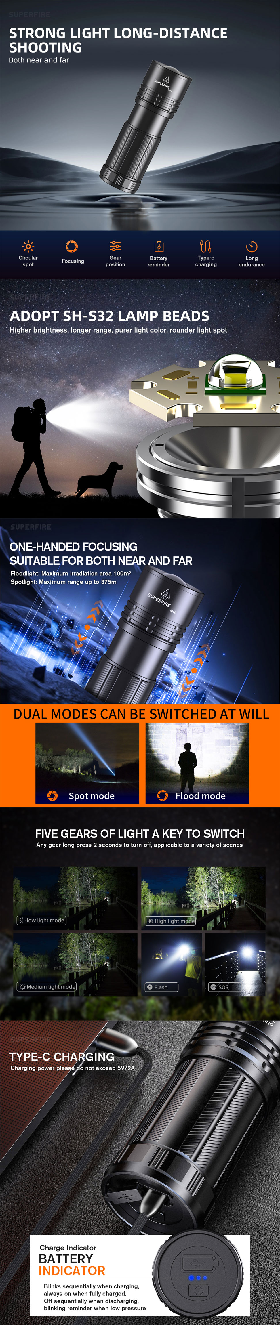 long distance light torch long distance light torch