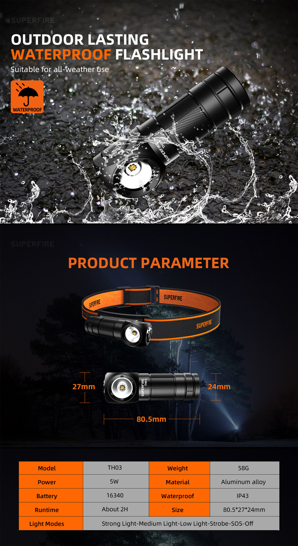 headband torch light headband torch light