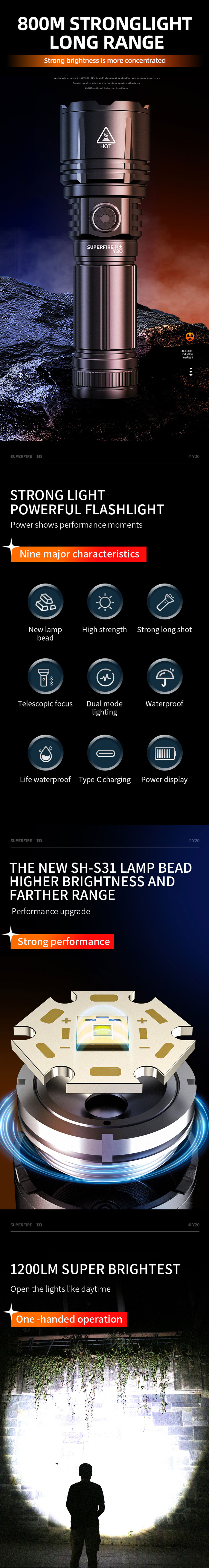 high power long range torch light high power long range torch light