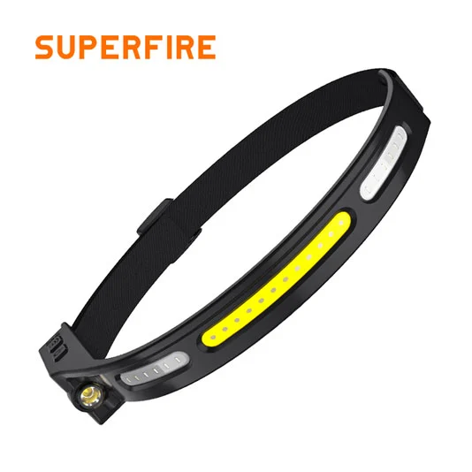 Farol de LED SUPERFIRE HL76 recarregável Cob