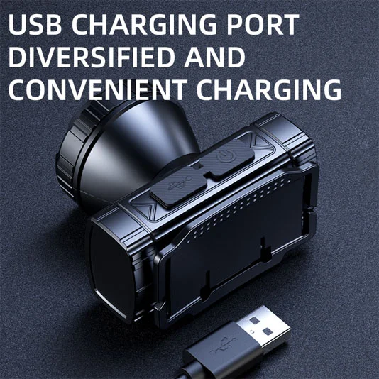 SUPERFIRE HL96 Farol de Carregamento USB de Longo Alcance