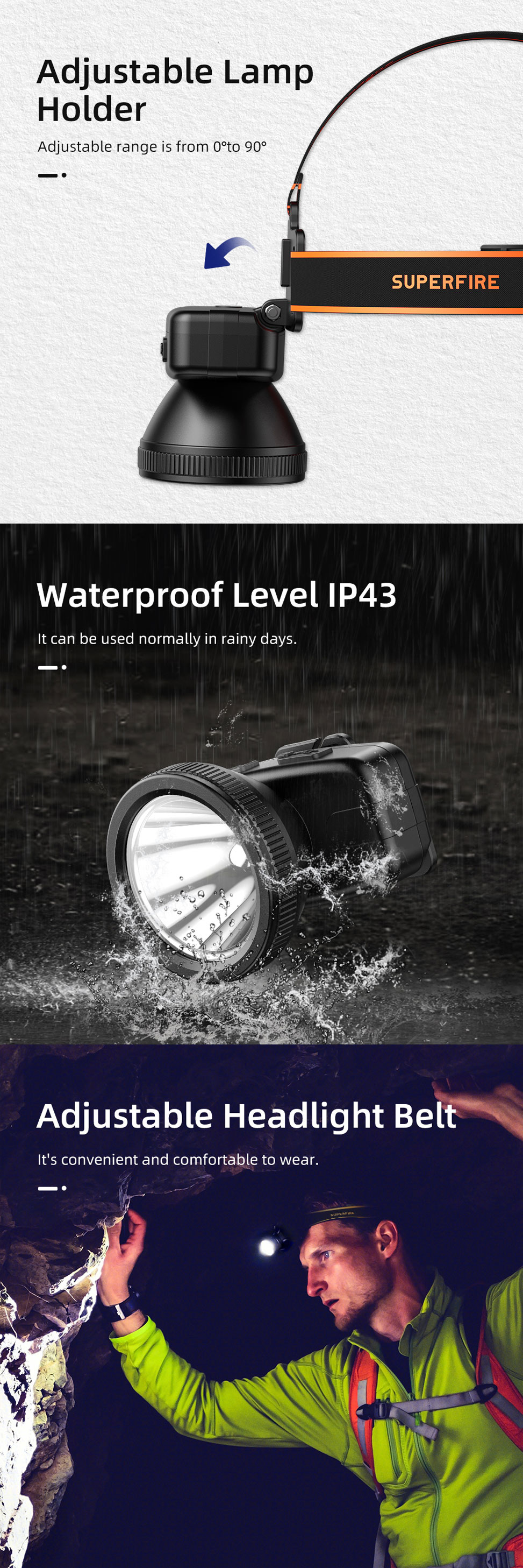 led running head torch led running head torch