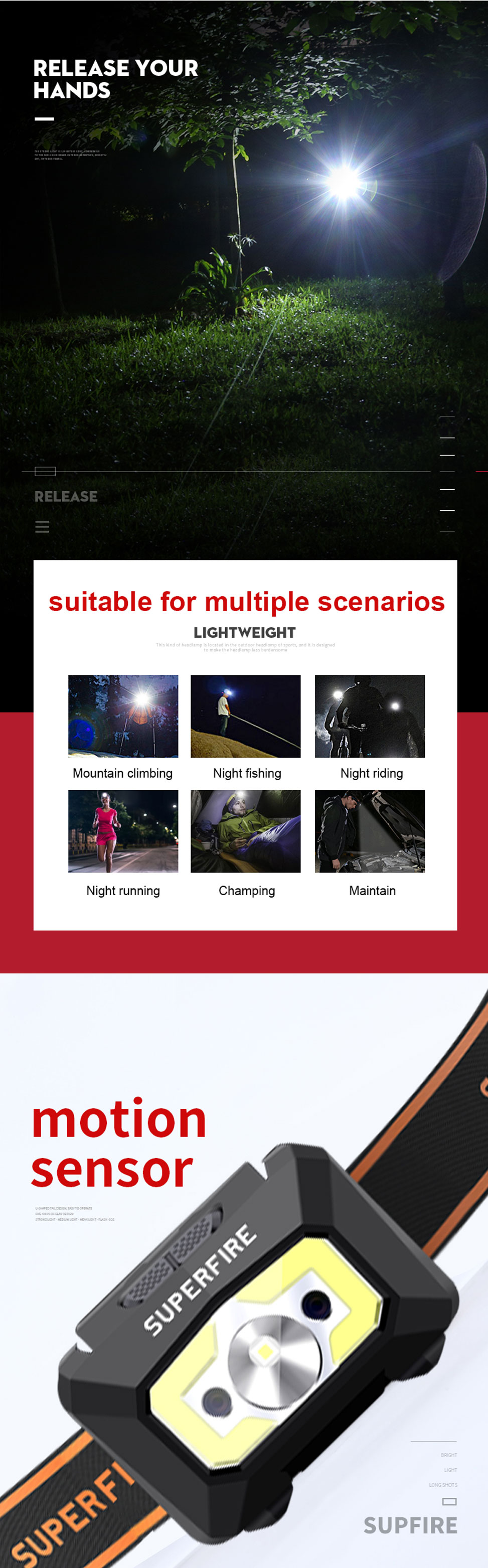 head lamp with red light head lamp with red light