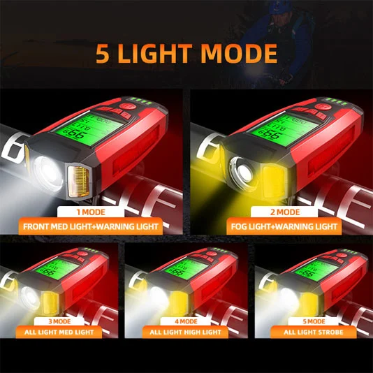 SUPERFIRE BM01 luz de bicicleta com chifre