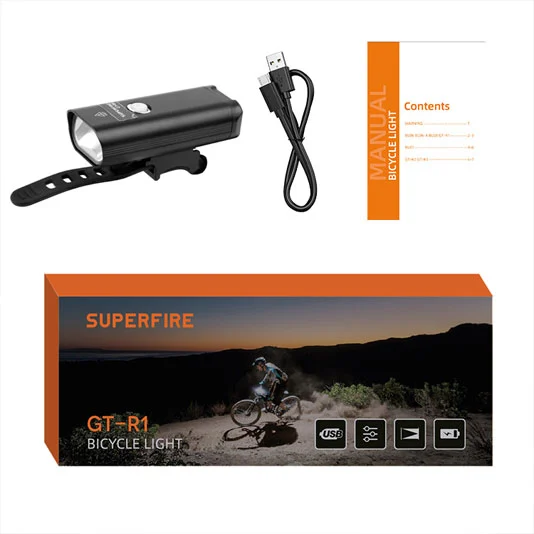 Faróis de bicicleta de feixe GT-R1 SUPERFIRE