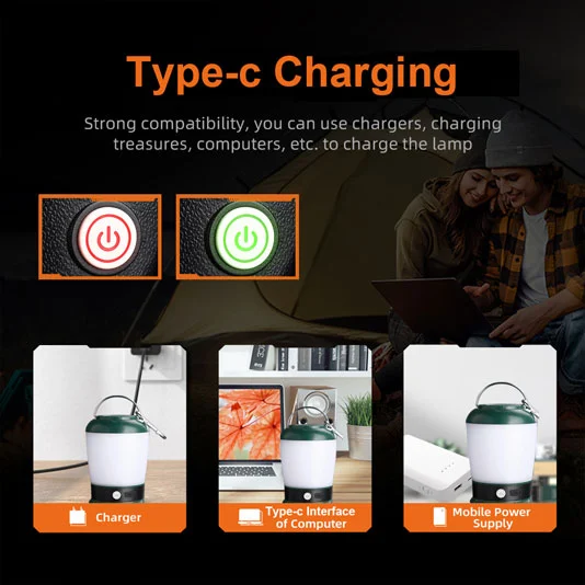 SUPERFIRE T31 18650 USB LED luz de acampamento