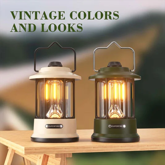 SUPERFIRE T35 Lanterna LED de emergência recarregável para a interrupção de energia