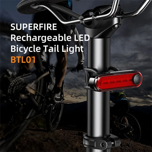 SUPERFIRE BTL01 Luz Da Cauda Da Bicicleta Recarregável