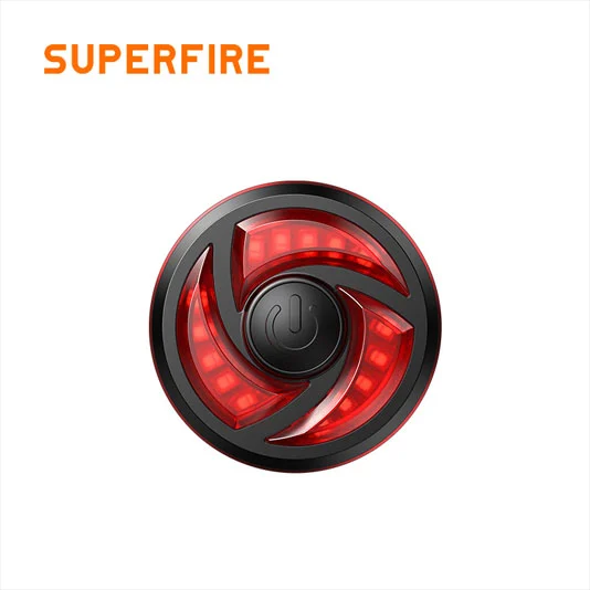 SUPERFIRE BTL02 luz de cauda de bicicleta inteligente à prova d'água