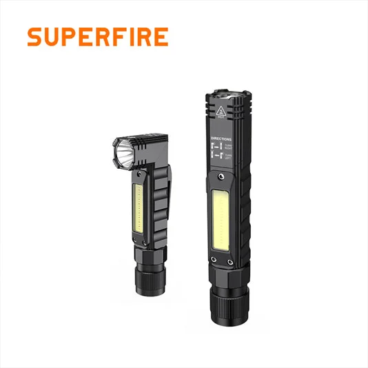 SUPERFIRE G19 multifuncional recarregável COB luz de trabalho com base magnética
