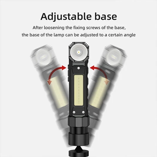 SUPERFIRE G19 multifuncional recarregável COB luz de trabalho com base magnética