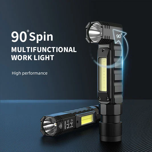 SUPERFIRE G19 multifuncional recarregável COB luz de trabalho com base magnética