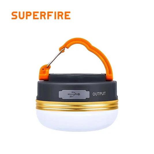 SUPERFIRE T60/T60-A luz de acampamento do banco de potência