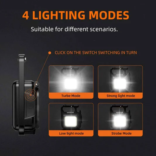 SUPERFIRE MX16 COB Chaveiro Luz de Trabalho