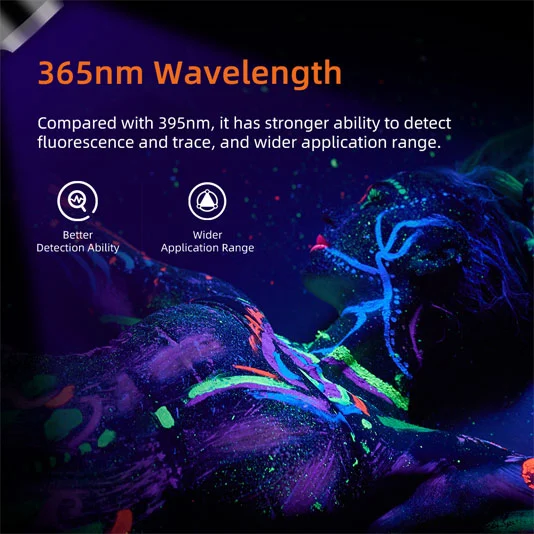 SUPERFIRE Z01 Recarregável 365nm Tocha UV