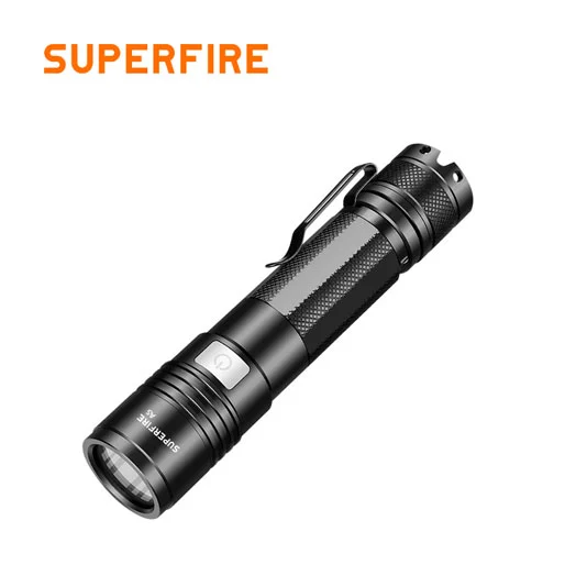 SUPERFIRE A5 395nm à prova d'água pequena luz de tocha UV preta de mão