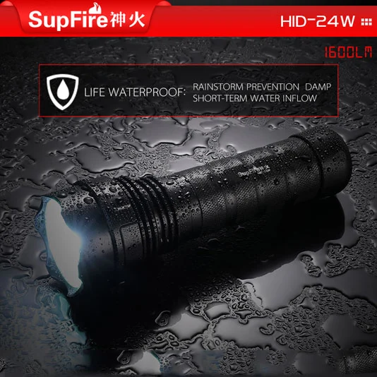 SUPERFIRE ESCONDIDO 24W 1600 Lumen Xenon Lanterna