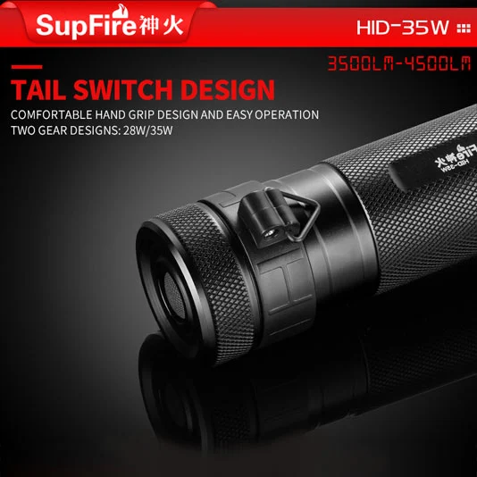 SUPERFIRE HID 35W 3500 Lumen pequeno HID Xenon Lanterna