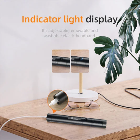 SUPERFIRE J02 Pequena Lanterna LED Recarregável Com Ponteiro Laser