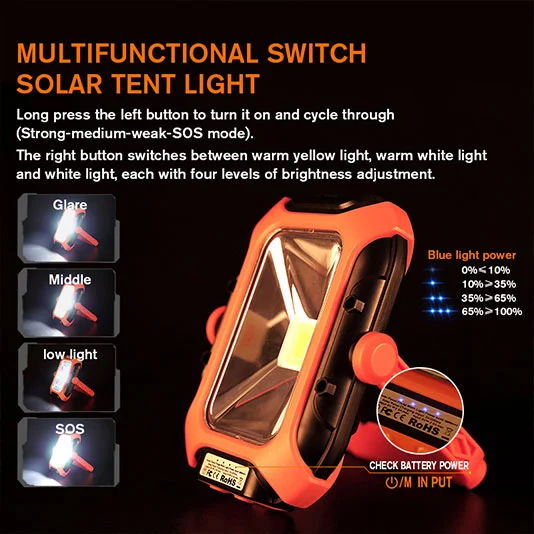 Luz de trabalho magnética solar SUPERFIRE GM05