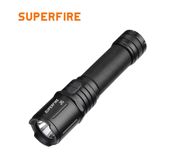 SUPERFIRE J6 270 lúmens lanterna LED tática de emergência à prova d'água