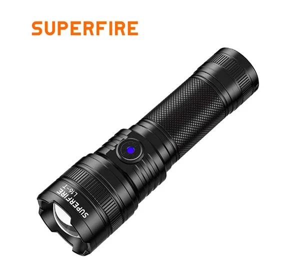 SUPERFIRE L16-T/L16-X Lanterna de Zoom Telescópica Recarregável