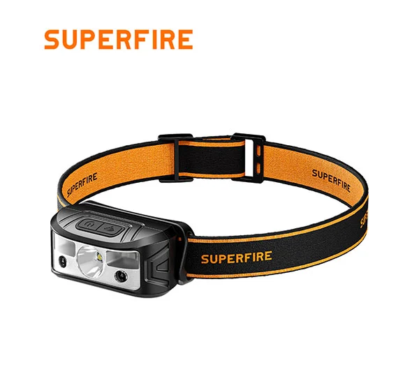 SUPERFIRE HL05-K leve Sensor Farol Recarregável