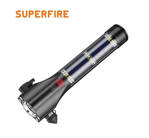 SUPERFIRE D30 Lanternas multifunções recarregáveis solares